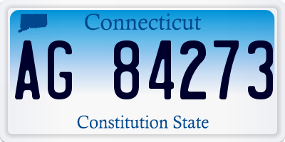 CT license plate AG84273