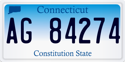 CT license plate AG84274