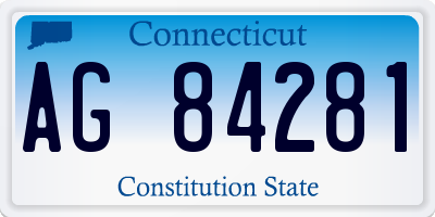CT license plate AG84281