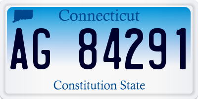 CT license plate AG84291