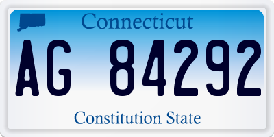 CT license plate AG84292