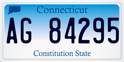 CT license plate AG84295