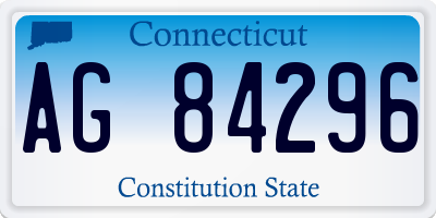CT license plate AG84296