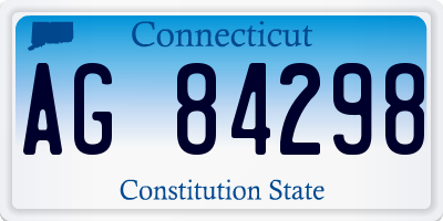 CT license plate AG84298
