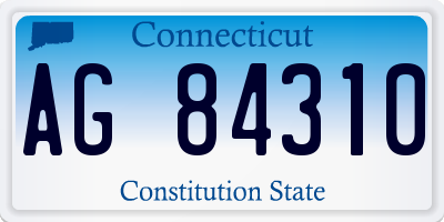 CT license plate AG84310