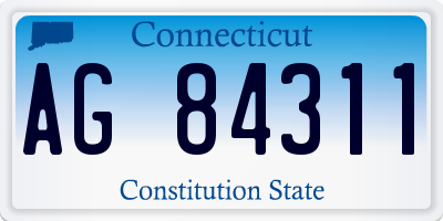 CT license plate AG84311