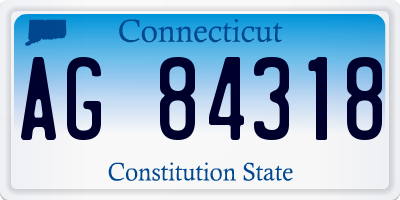 CT license plate AG84318