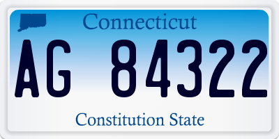 CT license plate AG84322