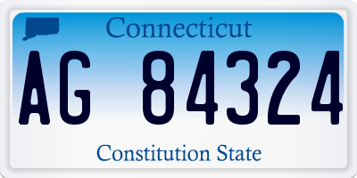 CT license plate AG84324