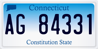 CT license plate AG84331