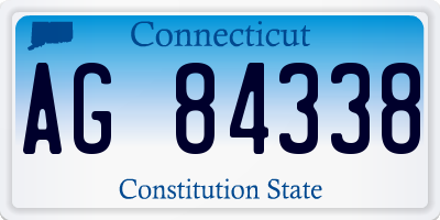 CT license plate AG84338