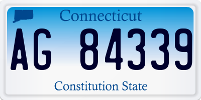 CT license plate AG84339