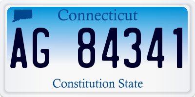 CT license plate AG84341