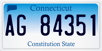 CT license plate AG84351