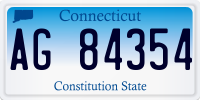 CT license plate AG84354