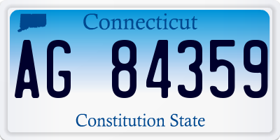 CT license plate AG84359