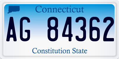 CT license plate AG84362