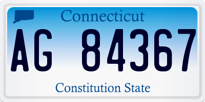 CT license plate AG84367