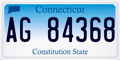 CT license plate AG84368