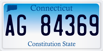 CT license plate AG84369