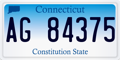 CT license plate AG84375