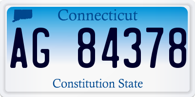 CT license plate AG84378