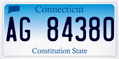 CT license plate AG84380