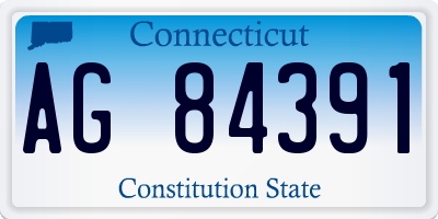 CT license plate AG84391