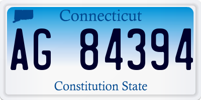 CT license plate AG84394