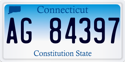 CT license plate AG84397