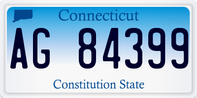 CT license plate AG84399