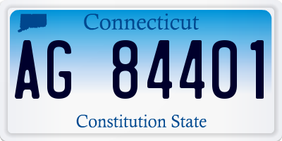 CT license plate AG84401