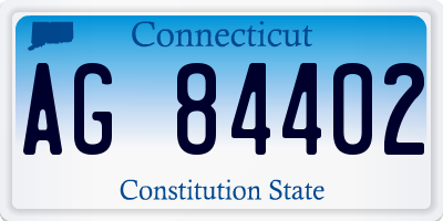 CT license plate AG84402
