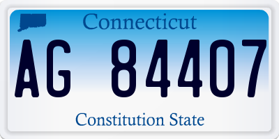 CT license plate AG84407