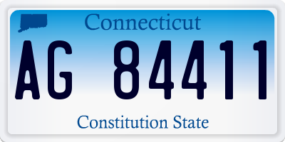 CT license plate AG84411