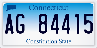 CT license plate AG84415