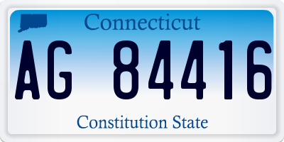 CT license plate AG84416
