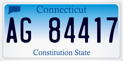 CT license plate AG84417