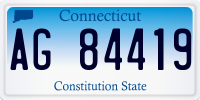 CT license plate AG84419