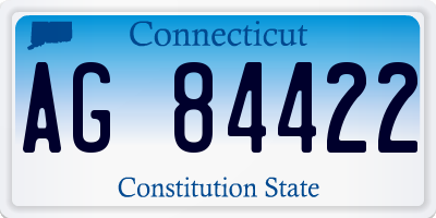 CT license plate AG84422