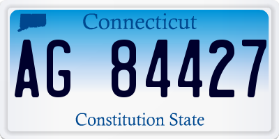 CT license plate AG84427