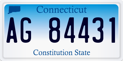 CT license plate AG84431