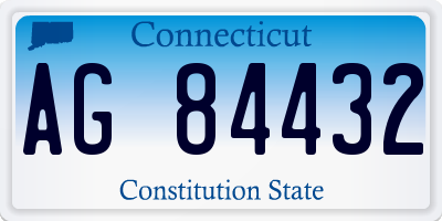 CT license plate AG84432