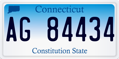CT license plate AG84434