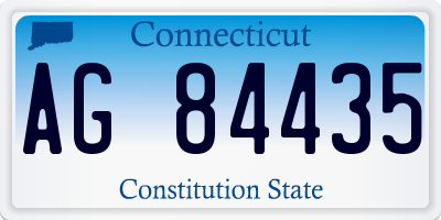 CT license plate AG84435