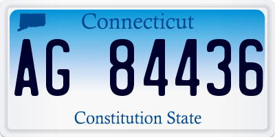 CT license plate AG84436