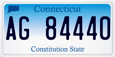 CT license plate AG84440