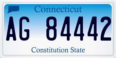CT license plate AG84442