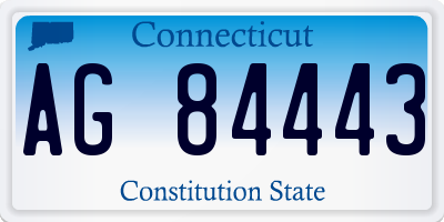 CT license plate AG84443