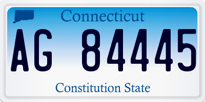 CT license plate AG84445